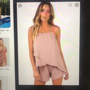 Light pink princess polly romper